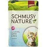 Schmusy Katzenfutter Natures Menü für Kitten mit Lachs 100 g, 24er Pack (24 x 100 g)