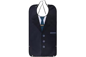 AIEX Śliniaki dla dorosłych, wodoodporne śliniaki z kwiatowym nadrukiem do jadalni, zmywalne i wielokrotnego użytku ochraniacze