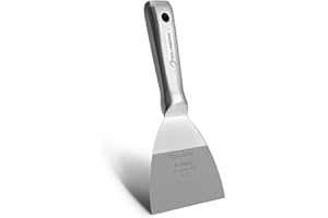 ROLLINGDOG 4 inch Joint Knife - 420 Stainless Steel One Piece Mirror Polished Blade for Scraping Paint, Taping