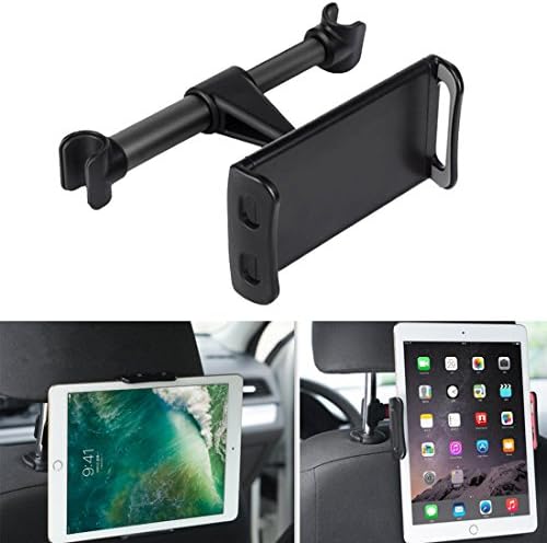 NOTENS Tablet Holder for Car, Universal Car Headrest Mount Backseat Extendable Stand 360 Degree Rotating for iPad Pro Air Mini, Samsung Galaxy Tab, Amazon Kindle Fire HD and 4-11 Inch Tablet