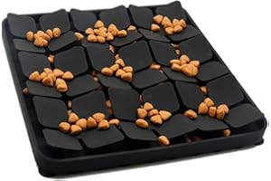 XAUSLY Alfombra Olfativa para Perros | Juguetes para Perros | Estimula el Olfato y Reduce el Estrés y la Ansiedad de tu Mascota | con Ventosas Antideslizantes (Negro)