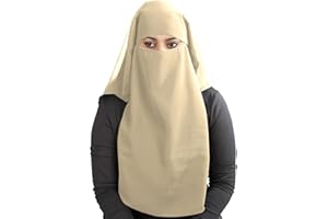 MyBatua 3 Schichten saudi niqab Im atmungsaktiven Georgette, Großhandelspreis, 1 stk Gesichtsschleier NQ-003