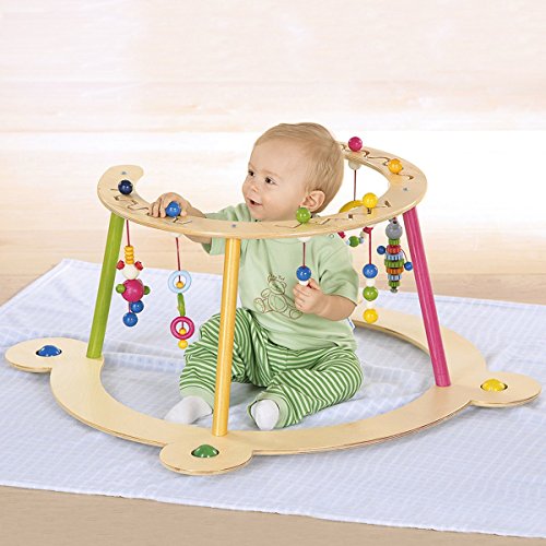 HESS SPIELZEUG Baby Spiel- und Lauflerngerät Spielcenter Motorikspielzeug, natur - 2