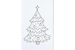 ‎MAY AND BERRY May and Berry Holzstempel - Weihnachtsbaum, 35x55mm, Weiß