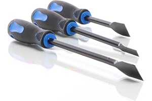 XPOtool Dichtungsschaber Set 3-teilig, Kfz Werkzeug Satz zum Entfernen von Dichtungen, Kleberesten, Vignetten, Plaketten usw., Flachschaber aus Stahl