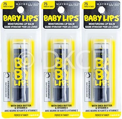 3 x Maybelline Baby Lips Electro Lip Balm - Fierce &amp; Tangy (75)