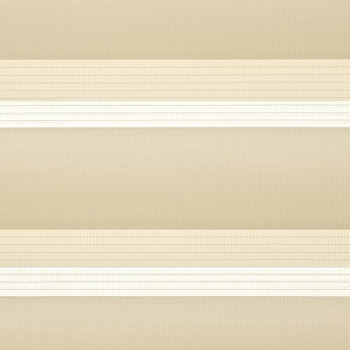 GARDUNA Doppelrollo Klemmfix ohne Bohren – 60 x 150 cm Apricot – Duo-Fenster-Rollo mit Klemmträger - 3