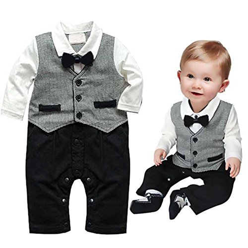 Itaar Boy Baby Kid Toddler Formal Gentleman Romper Jumpsuit Outfit Clothing 3-24M