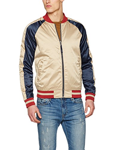 JACK & JONES Herren JORSATIN BOMBER JACKET Bomber Jacke,,per pack Mehrfarbig (Total Eclipse Total Eclipse),Medium