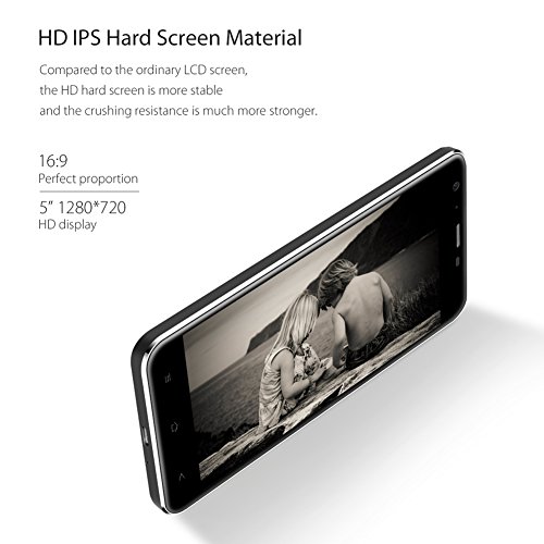 Smartphone 4G Pas Cher  Blackview A7 Pro Dual Cam  ra 8MP   0 3 MP arri  re T  l  phone Portable D  bloqu    Android 7 0 Empreintes Digitales Telephone 2 Go de RAM   16 Go ROM 5 0 pouces HD avec 2800 mAh Batterie-Noir