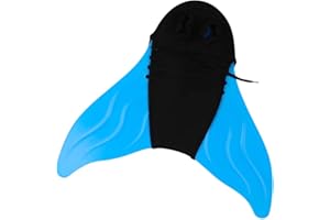 YUKQEYLE Adultes Sirène Palmes De Natation Enfant Réglable Sirène Palmes de Plongée Monopalme Fille d'Entraînement Nagés De Natation Confortable Watersurfin 01- B155- Bleu