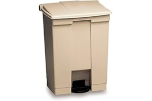 Rubbermaid Commercial Products Step-On Container 45 Litre Beige FG614400BEIG