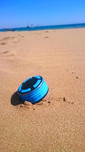 Duschradio – Hydro-Beat-Beleuchtung. IPX7 – vollständig wasserresistenter Bluetooth Radiolautsprecher mit LED- Beleuchtung. Aufladbar über Micro USB. (Blau und Schwarz) - 6