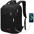 OWAY 15.6 Inch Laptop Backpack with USB Charger Anti-Theft Business Backpack Boys School Bags Water Resistant School Backpack College Backpack Rucksack for Men Women (black, X)