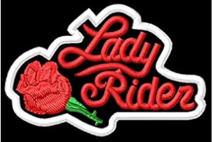 ERKIC Lady Rider Rose S Patch Moto Moto Ascensore Parche Bordado Brodé patch écusson Toppa ricamata