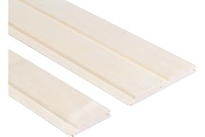 Saunainter Profile Wood Aspen Class A Tongue STP 15 x 68 mm 2100 mm 6 Pieces Building Material for Sauna and Indoor Use