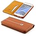 Produktbild [ S7 ] Handy Schutz Tasche Noble Series Cover für Samsung Galaxy [ S7 ] edle Book Style Hülle mit Aufstellfunktion und Kartenfach ScorpioCover braun