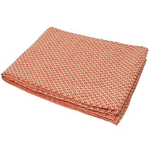 Riva Paoletti Jacko Throw, Orange, 150 x 200 cm, Cotton, Riva Paoletti Jacko Throw, Orange, 150 x 200 cm, Cotton,