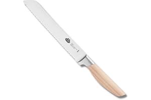 Ballarini Tevere - Cuchillo de pan (hoja de madera de pakka, 20 cm)