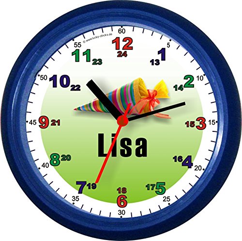 Lucky Clocks FUSSBÄLLE originelle Wanduhr für Fußballer und Fußballfans für jeden Anlass mit jeder Beschriftung und jedem Vornamen Namen erhältlich auch ganz neutral - 3