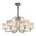 Produktbild Europäische Kronleuchter postmodernen einfachen Wohnzimmer Kristall Lampen Restaurant Schlafzimmer Eisen Kronleuchter/E27 (Farbe : 6 head)