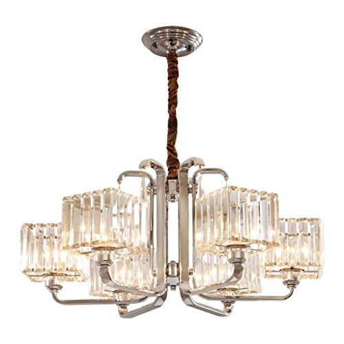 Preisvergleich Produktbild Europäische Kronleuchter postmodernen einfachen Wohnzimmer Kristall Lampen Restaurant Schlafzimmer Eisen Kronleuchter / E27 (Farbe : 6 head)