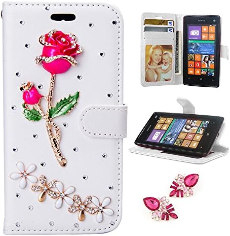 Nokia/Microsoft Lumia 950 XL Case, Luxury 3D Bling Diamond Rhinestone Flip Stand Wallet Card Holder Magnetic Closure Case Cover for Nokia/Microsoft Lumia 950 XL Case