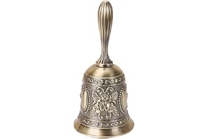 Alnicov Mässing handklocka, vintage metall samtal klocka bröllop klocka tempel klocka