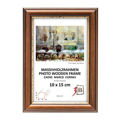 Bilderrahmen BARI RUSTIKAL – dunkel braun - 20x30 cm - Holzrahmen