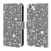 Produktbild Head Case Designs Sterne Silber Urlaub Kollektion Brieftasche Handyhülle aus Leder für Apple iPhone 5 / 5s / SE
