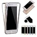 Produktbild Sycode 360 Grad Handyhülle für iPhone 6S Plus / 6 Plus,Full Body 2 in 1 Hülle für iPhone 6 Plus,Modisch Ultra Dünn Front Back TPU Silikon Gel Stoßdämpfend Transparent Beidseitiger Vorne und Hinten 360°Double Doppelseitig Weich Komplette Slim Fit Full Handy Tasche Transparent Klar Protective Schale Etui Case Cover für iPhone 6S Plus / 6 Plus-Schwarz