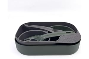 Wildo Wildo CAMP-A-BOX DUO Outdoor Army Geschirr Besteck Überleben Camping Set Olive Green/Dark Grey One Size