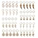 Produktbild juanya 50 Stück Haar Braid Ringe Haar Charms gold Shell Blätter Star Conch Schneeflocke Anhänger Ringe Set Haar Clip Haarband Zubehör