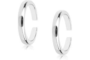 Mikovivi Lot de 2 Bagues D'orteil Ajustables pour Femme, Design Minimaliste Classique Anneau Ouvert Bijoux de Pied Ambiance Estivale (Argent)