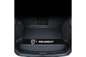 MXQCLSA Coche Cuero Alfombrillas Maletero, para Peugeot 207 208 307 308 407 408 508 508L 2008 3008 5008 Tronco Bandeja Protectora Funda Maletero Alfombra Antideslizante Accesorios,A