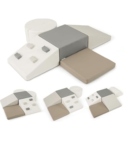 COSTWAY 3 En 1 Parcours Motricité Bébé En Mousse Avec Piscine à Balles & 100 Balles