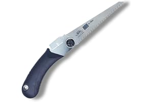 SUIZAN Sega Pieghevole Giapponese 120mm Versatile per Legno - Seghetto a Mano per Potatura Giardino Falegnameria Bricolage e Uso All'aperto