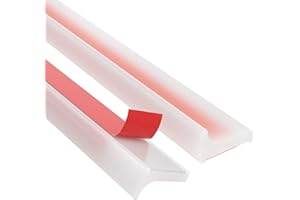 alophoty 1M Barrera Agua Ducha Transparente - Perfil Silicona Ducha, Impermeable, Plegable, Fácil Instalación, Previene Desbordamientos y Filtraciones