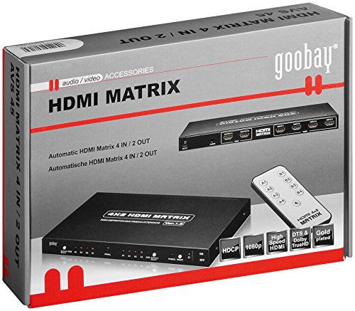 Wentronic Matrix AVS 45 HDMI 4 in/2 out Umschaltbox inkl. Fernbedienung und Netzteil - 3