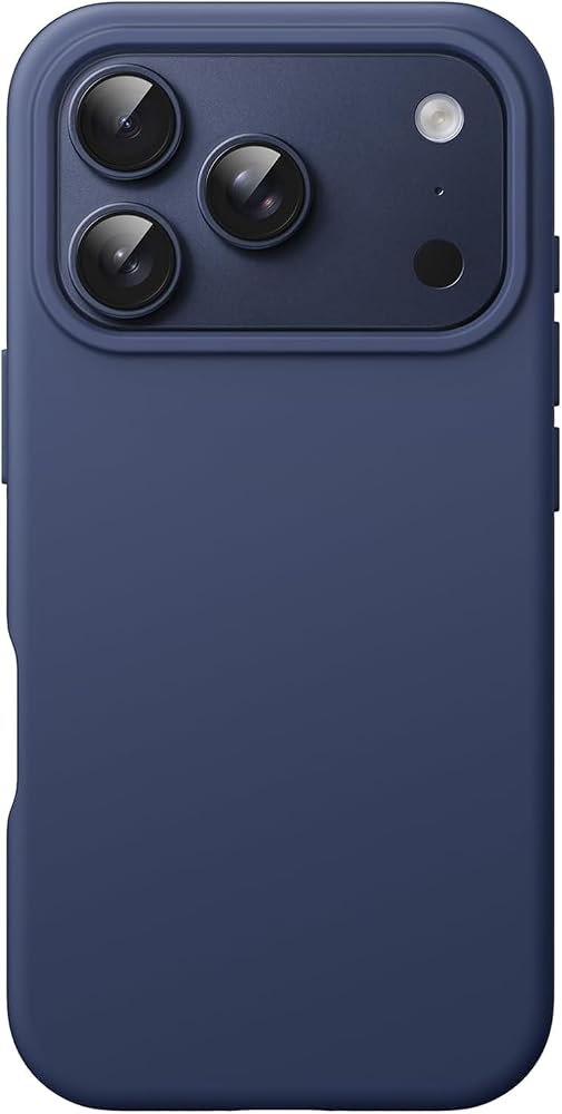 MADNOVA iPhone 17 Pro Max İle Uyumlu Lansman Kılıf İnce Sıvı Silikon 3 Katmanlı Tam Kaplamalı Yumuşak Jel Kauçuk Telefon Kılıfı (Lacivert)