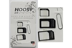 NOOSY 4IN1 Nano Micro Sim Adapter Simkarten Set für Iphone 4 5 6 Samsung HTC Universal