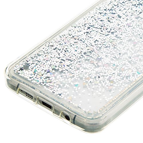 Samsung Galaxy A3 2016 Glitzer H  lle Rosa Schleife   TPU Weiche Silikon Backcover Slim Case 3D Flie  en Fl  ssig Shiny Bling kristall Handyh  lle Han