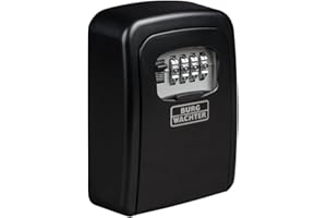 ‎BURG WÄCHTER Burg-Wächter Schlüsseltresor mit 4-stelligem Zahlencode für außen und innen, Sicher, Wandmontage, Key Safe 30 SB, Schwarz