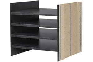 IKEA Einsatz mit 4 Böden Schwarzbraun 33x33 (IKE 706.010.03) für Kallax Regal