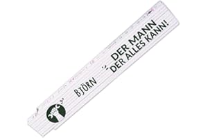 EUROFOTO Zollstock mit Namen Björn und schönem Motiv - Der Mann der alles kann - für Männer | Metermaß | Glieder-Maßstab mit Namen bedruckt | Viele Namen zur Auswahl