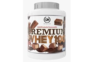 GN INNOVATION SUPPLEMENTS GN Nutrition Premium Whey Protein 100% 2 Kg, Proteina Whey con Vitamina B6 y DigeZyme, Mejora tus entrenamientos, Incrementa el rendimiento deportivo, Recuperación Muscular (Kitchoc)