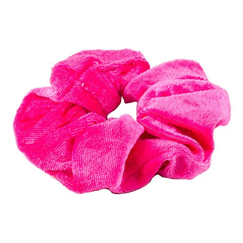 Mytoptrendz® Ladies Gentle Soft Velvet Large Hot Pink Hair Scrunchie Ponio Bobble