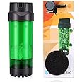 SANSEFERO® QANVEE LH Series Plastic Fluidized Filter with K1 Media, Air Stone and Biological Sponge Filter for Aquarium Fish Tank Upto 75 litres (LH300)