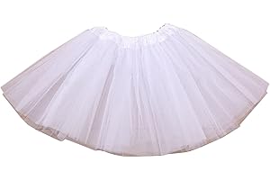 DUFAMQI Tutu Falda de Mujer Falda de Tul 50's Mini Ballet 3 Capas Accesorios de Vestimenta de Baile Niñas para Vestirse Disfraces Danza Carnaval Halloween Navidad