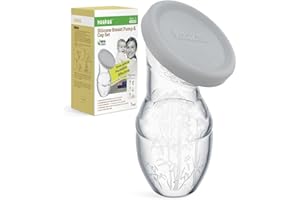 haakaa Ręczny laktator 100 ml z silikonową nasadką, przezroczysty ręczny laktator, silikonowy laktator, świeży i bezbronny